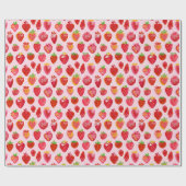 Papier Cadeau Strawberry Delight Pattern (Plat)