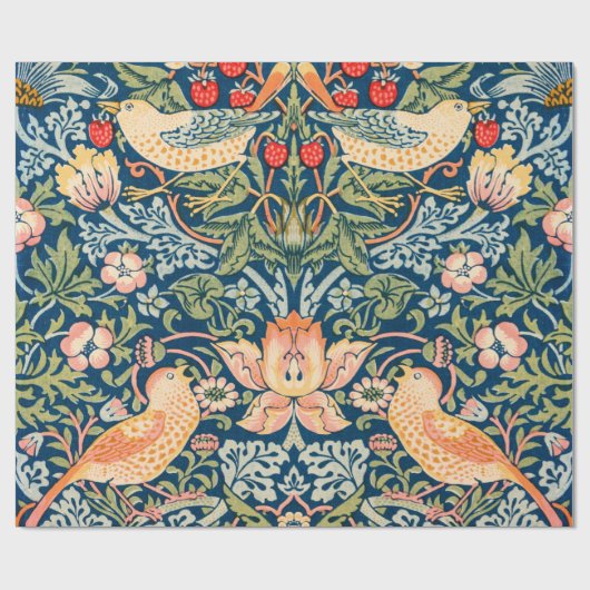 Papier Cadeau Strawberry Thief (par William Morris) (Plat)