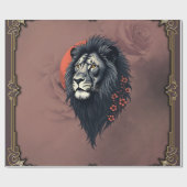 Papier Cadeau Strength and delicacy united, a black lion (Plat)