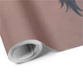 Papier Cadeau Strength and delicacy united, a black lion (Coin rond)