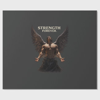 Papier Cadeau Strength Forever Dark Angel Design – Motivational 