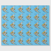 Papier Cadeau Striped angelfish cartoon (Plat)