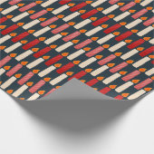 Papier Cadeau Striped Festive Candle Holiday Wrapping Paper (Coin)
