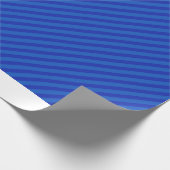 Papier Cadeau Stripes bleues diagonales (Coin)