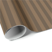 Papier Cadeau Stripes - Brown et sombre Brown (Coin rond)