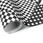 Papier Cadeau Stripes Check Harlequin Pois Conception mixte (Coin rond)
