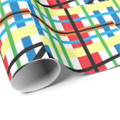 Papier Cadeau Stripes Crazy Crisscross (Coin rond)