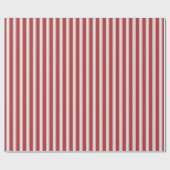 Papier Cadeau Stripes de souris classiques rouge, blanc et mocha (Plat)