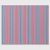 Papier Cadeau Stripes et étoiles patriotiques (petite échelle ve (Plat)