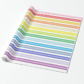 Papier Cadeau Stripes générales spectre plus large arc-en-ciel (Déroulé)