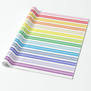 Papier Cadeau Stripes générales spectre plus large arc-en-ciel