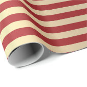 Papier Cadeau Stripes Lines Rouge Blanc Saint Tropes Minimal (Coin rond)