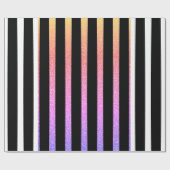 Papier Cadeau Stripes Motif noir blanc violet multicolore (Plat)