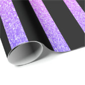 Papier Cadeau Stripes Motif noir blanc violet multicolore (Coin rond)