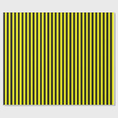 Papier Cadeau Stripes - Noir et Jaune (Plat)