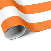 Papier Cadeau Stripes orange et blanc (Coin rond)