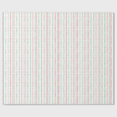 Papier Cadeau Stripes rouges et vertes de Noël (Plat)