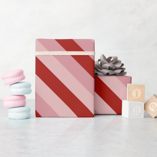 Papier Cadeau Stripes Valentine personnalisables (Baby Shower)