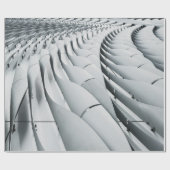 Papier Cadeau Structure du bâtiment blanc et gris (Plat)