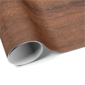 Papier Cadeau Structure du grain de bois de texture (Coin rond)