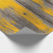 Papier Cadeau Structure jaune mur en bois texture (Coin)