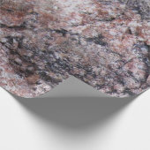 Papier Cadeau Structure rosâtre de roche de géologie (Coin)
