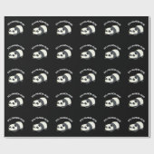 Papier Cadeau Stu-panda-ous Funny Panda Pun Dark BG (Plat)