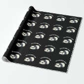 Papier Cadeau Stu-panda-ous Funny Panda Pun Dark BG (Déroulé)