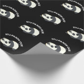 Papier Cadeau Stu-panda-ous Funny Panda Pun Dark BG (Coin)