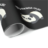 Papier Cadeau Stu-panda-ous Funny Panda Pun Dark BG (Coin rond)