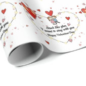 Papier Cadeau Stuck like glue valentine (Coin rond)
