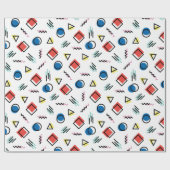 Papier Cadeau style abstrait de Memphis des années 80 (Plat)