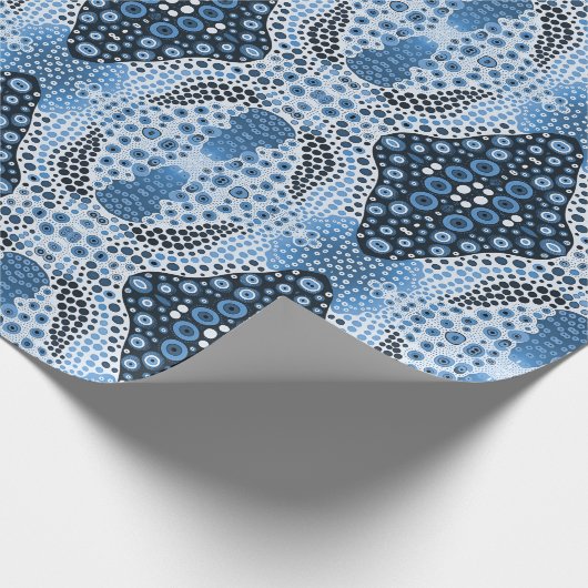 Papier Cadeau Style art autochtone emballer papier points bleus (Coin)