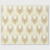 Papier Cadeau Style Art déco motif géométrique transparent en no (Plat)