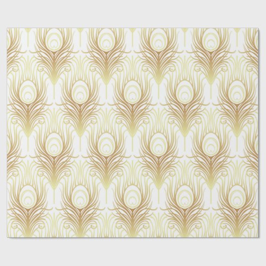 Papier Cadeau Style Art déco motif géométrique transparent en no (Plat)