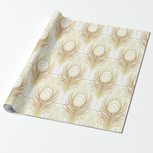 Papier Cadeau Style Art déco motif géométrique transparent en no (Déroulé)
