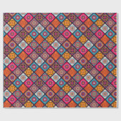 Papier Cadeau style boho coloré (Plat)