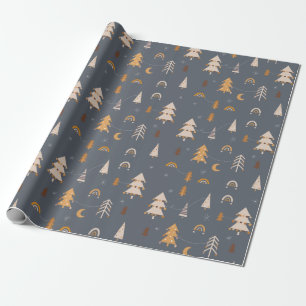 Papier Cadeau Style boho motif Xmas