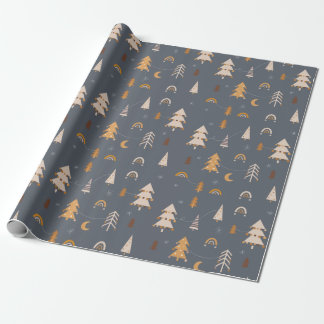 Papier Cadeau Style boho motif Xmas