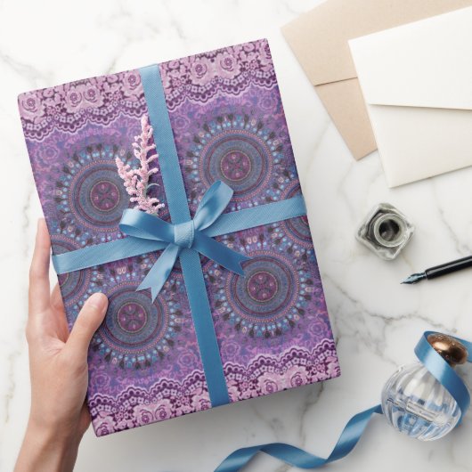 Papier Cadeau Style Boho pourpre (Cadeaux)