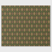 Papier Cadeau Style Camo Brown Green Khaki Jacquard Classic Golf (Plat)
