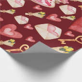 Papier Cadeau Style Coeurs rouges (Coin)