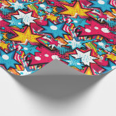 Papier Cadeau Style Comic Coloré Populaire (Coin)