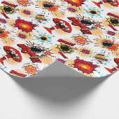 Papier Cadeau Style Comic Coloré Populaire (Coin)