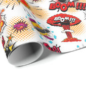 Papier Cadeau Style Comic Coloré Populaire (Coin rond)