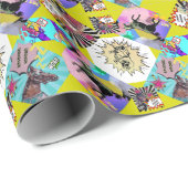 Papier Cadeau style comique super star mare & Poppy (Coin rond)