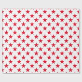 Papier Cadeau Style Cool d'origine Blanc Red Star motif (Plat)
