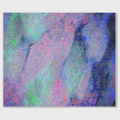 Papier Cadeau Style cuir ciré avec peinture usée, tons bleus (Plat)