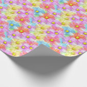 Papier Cadeau Style d'aquarelle Fleurs de ressort (Coin)