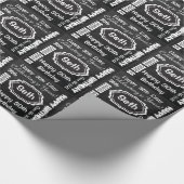 Papier Cadeau Style d'art du métro d'anniversaire | Personnalise (Coin)